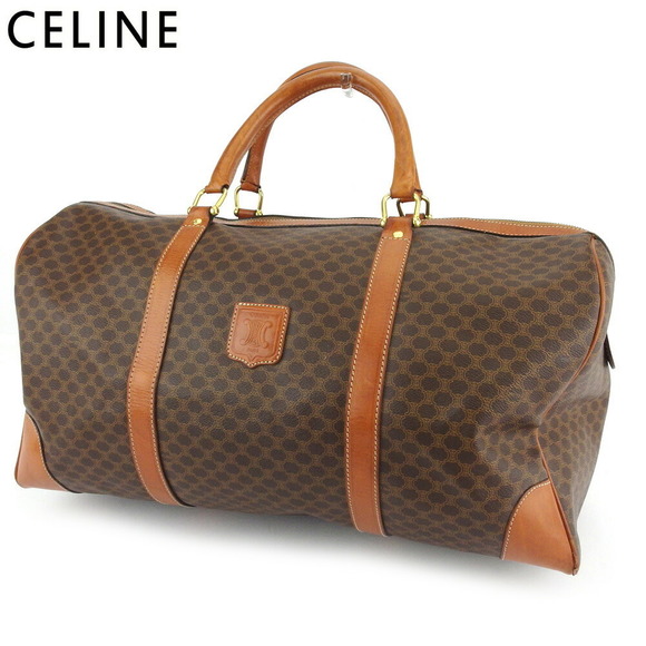 Celine leather beige bag brown travel Boston macadam - Picture 1 of 6